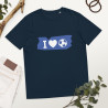 I Love Football Organic Tshirt