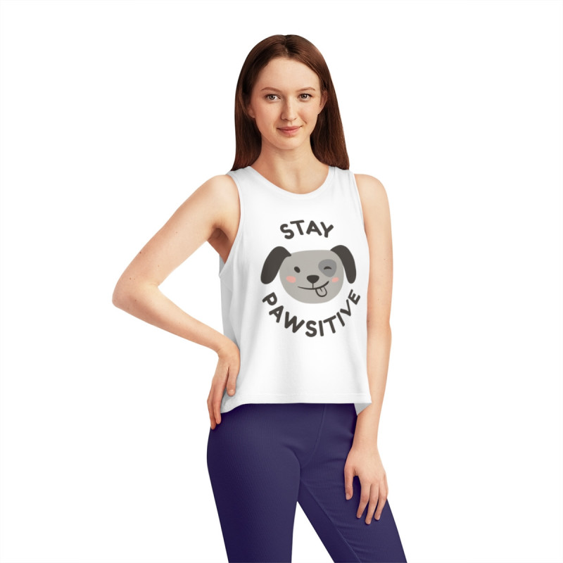 Stay Positive Cropped Tank Top