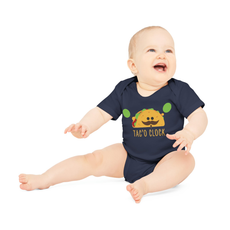 Taco Clock Organic Bodysuit